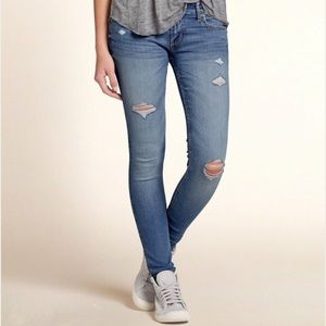 Hollister Super Skinny Ripped Medium Wash Jeans